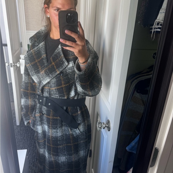 Isabel Marant Etoile Plaid Coat with Belt - Picture 8 of 10